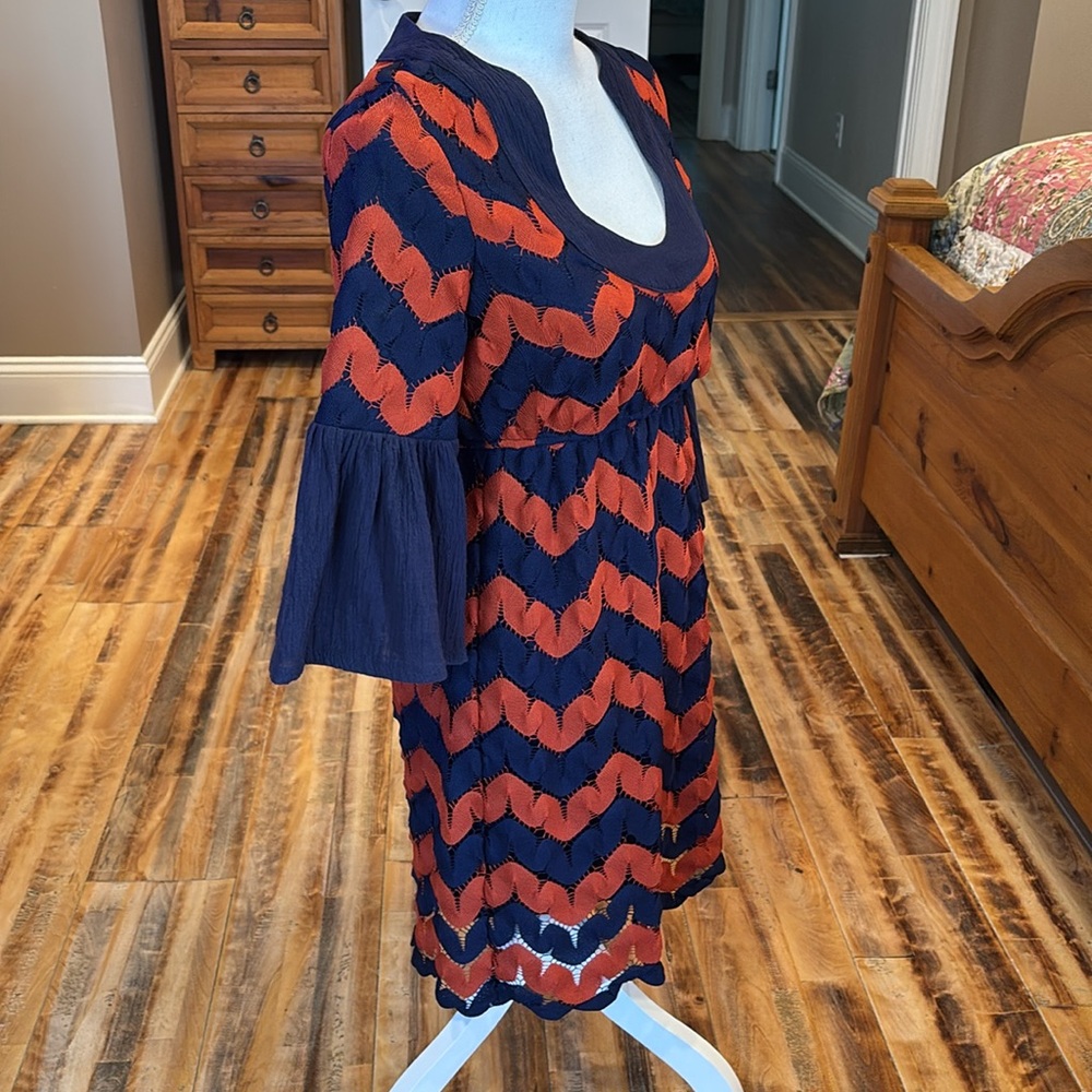 Judith March Chevron Dress size large - Picture 2 of 6